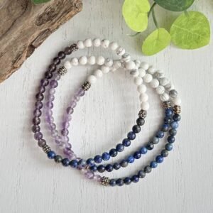 Mental Clarity Bracelet Lapis Lazuli Amethyst Howlitec