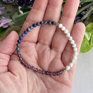 Mental Clarity Bracelet Lapis Lazuli Amethyst Howlite