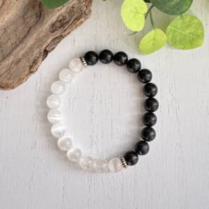 protection shungite selenite intention bracelet