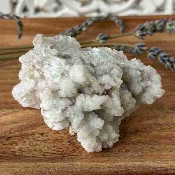 Blue Aragonite (Fluorescent) Cluster