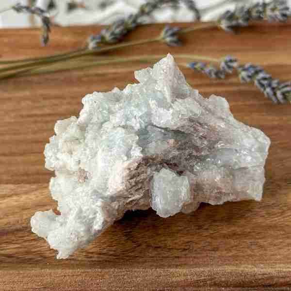 Blue Aragonite (Fluorescent) Cluster