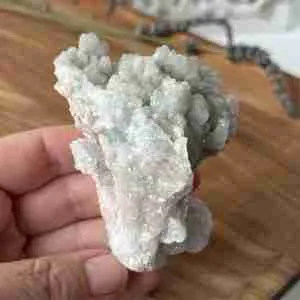 Blue Aragonite raw fluorescent