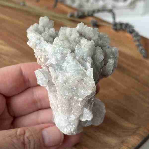 Blue Aragonite (Fluorescent) Cluster
