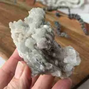 Blue Aragonite raw fluorescent