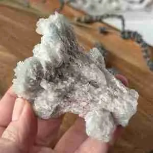 Blue Aragonite raw fluorescent