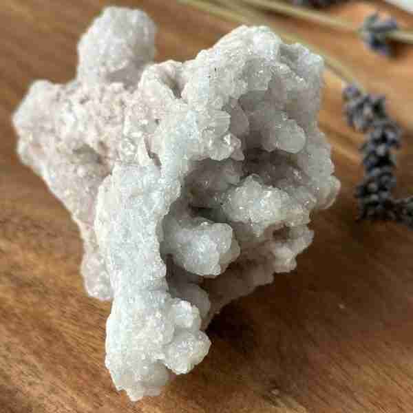 Blue Aragonite (Fluorescent) Cluster