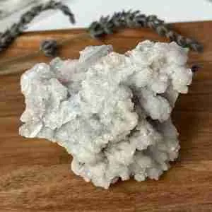 Blue Aragonite raw fluorescent