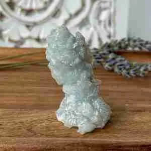 Blue Aragonite raw fluorescent