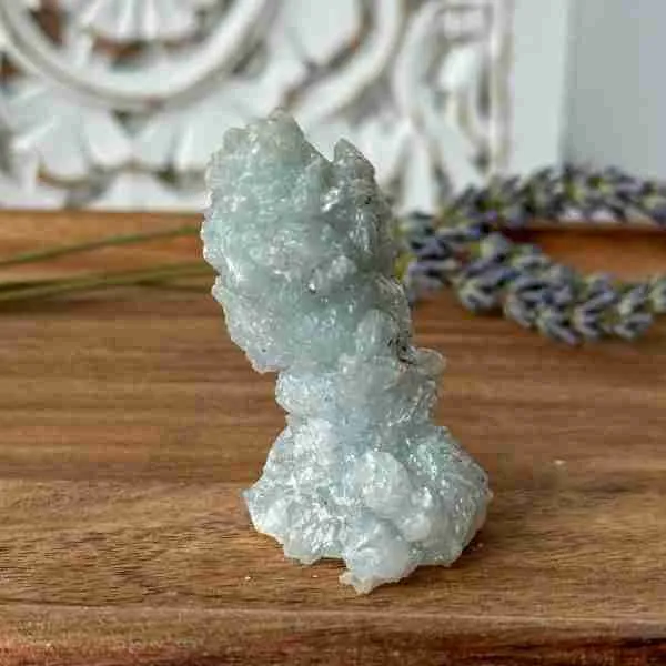 Blue Aragonite (Fluorescent) Cluster