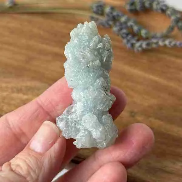 Blue Aragonite (Fluorescent) Cluster