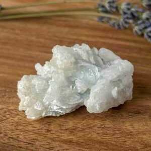 Blue Aragonite raw fluorescent