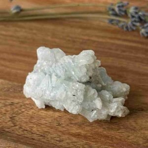 Blue Aragonite raw fluorescent