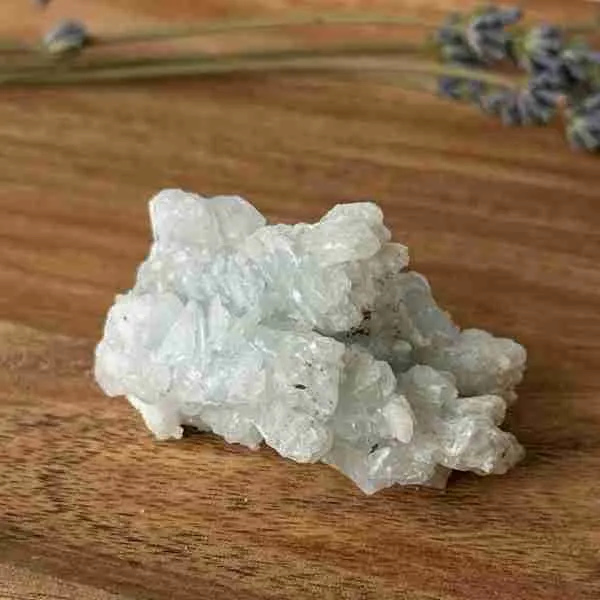 Blue Aragonite (Fluorescent) Cluster