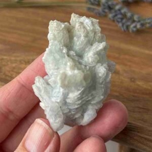 Blue Aragonite raw fluorescent