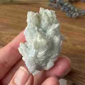Blue Aragonite raw fluorescent