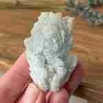 Blue Aragonite raw fluorescent