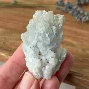 Blue Aragonite raw fluorescent