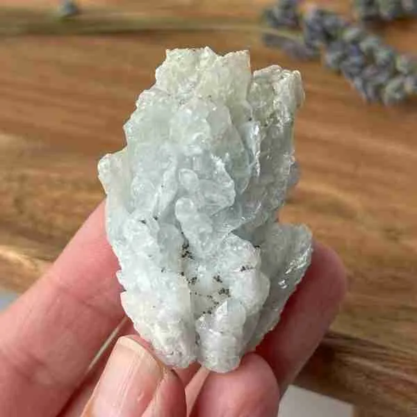 Blue Aragonite (Fluorescent) Cluster