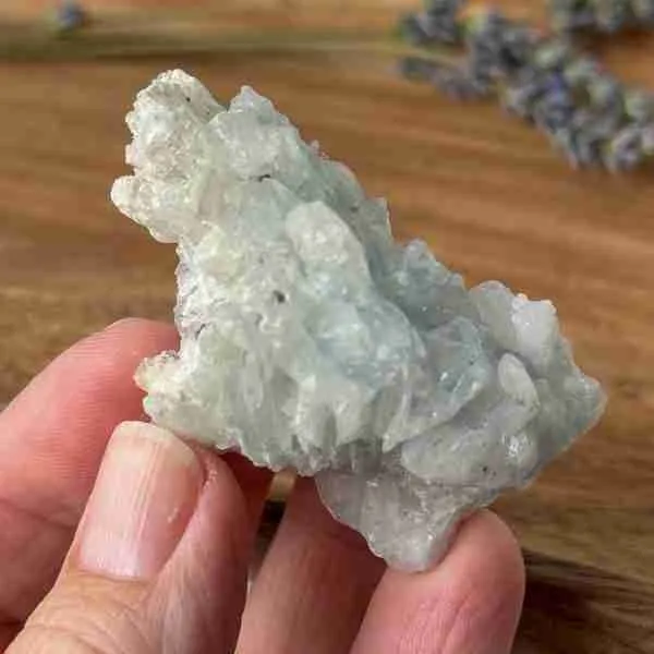 Blue Aragonite (Fluorescent) Cluster