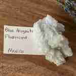 Blue Aragonite raw fluorescent