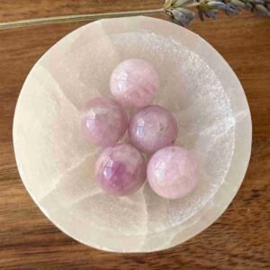 Pink Kunzite mini spheres