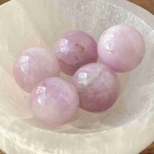 Pink Kunzite mini spheres
