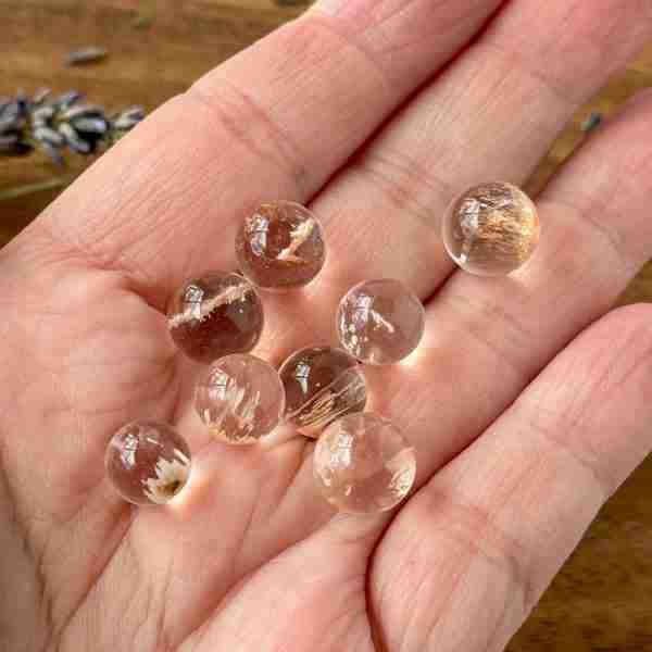Sericite in Quartz mini sphere