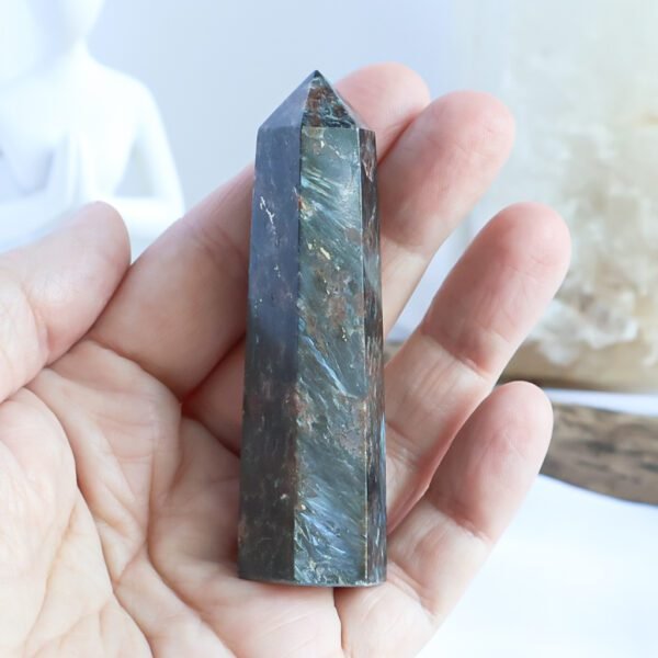 Ground & Glow Crystal Set. A crystal set for grounding, protection, and inner strength—featuring Tourmaline, Arfvedsonite, and Selenite