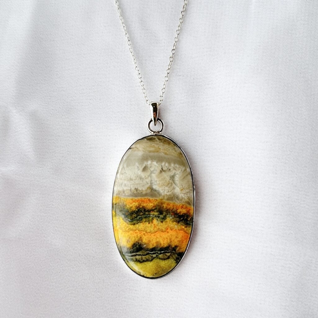 Bumble Bee Jasper for creativity, motivation, and vibrant energy for your solar plexus and sacral chakras.