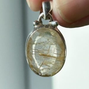 Gold Rutile Quartz Pendant-2