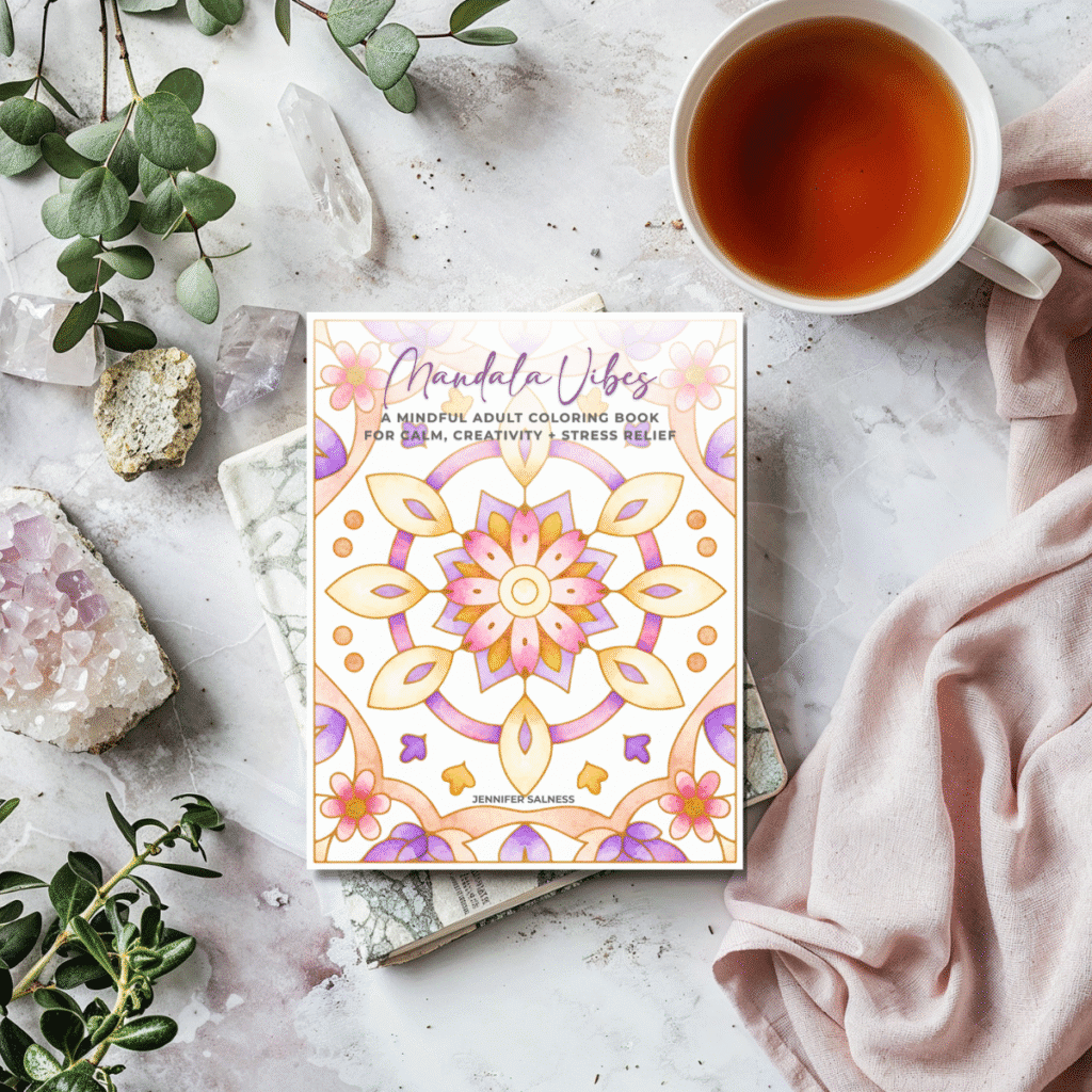 Mandala Vibes adult coloring book for stress relief and calm