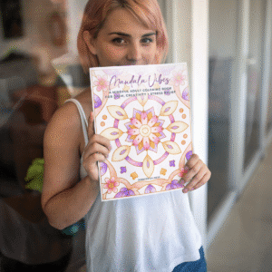 Mandala Vibes coloring book, adult coloring book with detailed mandala designs for relaxation and mindfulness.