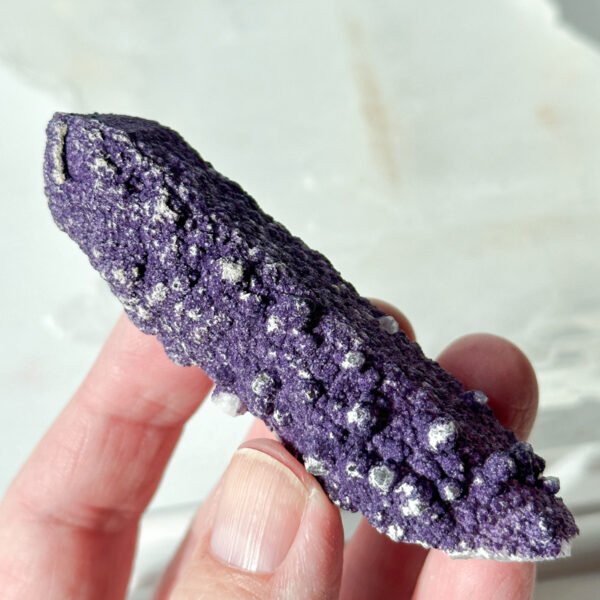 Purple Fluorite on Candle Quartz