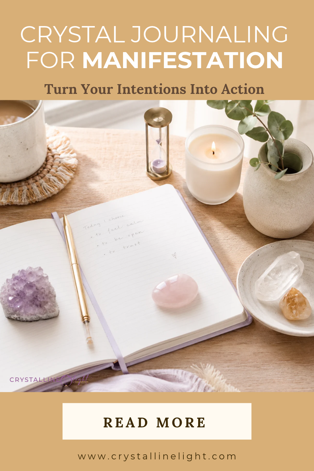 Crystal journaling for manifestation: turn intentions into action with journaling prompts and crystals